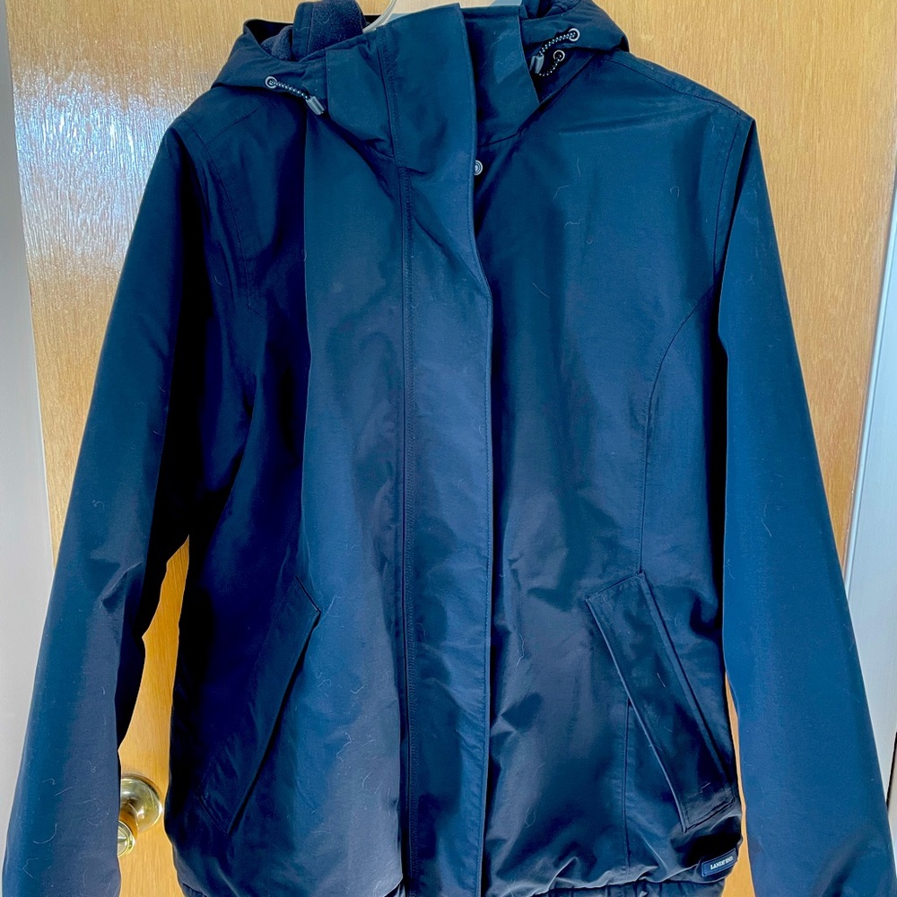 Lands End all weather coat. Waterproof, wind proof, warm fleece lining.